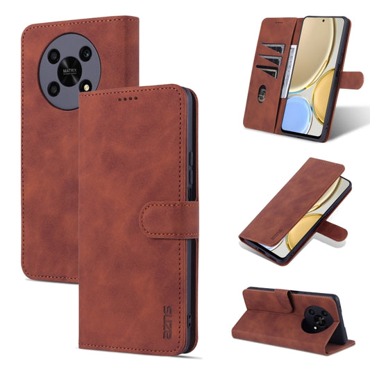 For Honor X30 AZNS Skin Feel Calf Texture Horizontal Flip Leather Phone Case(Brown) - Honor Cases by AZNS | Online Shopping UK | buy2fix