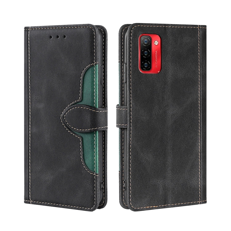 For Ulefone Note 12P Skin Feel Straw Hat Magnetic Buckle Leather Phone Case(Black) - Ulefone Cases by buy2fix | Online Shopping UK | buy2fix