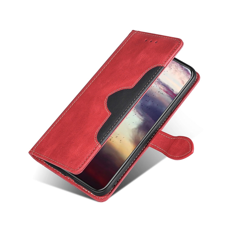 For Ulefone Note 12P Skin Feel Straw Hat Magnetic Buckle Leather Phone Case(Red) - Ulefone Cases by buy2fix | Online Shopping UK | buy2fix