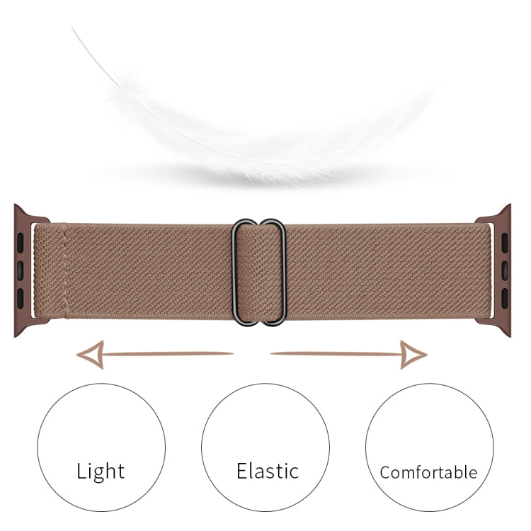 Polyester Nylon Watch Band For Apple Watch Ultra 49mm&Watch Ultra 2 49mm / Series 9&8&7 45mm / SE 3&SE 2&6&SE&5&4 44mm / 3&2&1 42mm(Beige Brown) - Watch Bands by buy2fix | Online Shopping UK | buy2fix