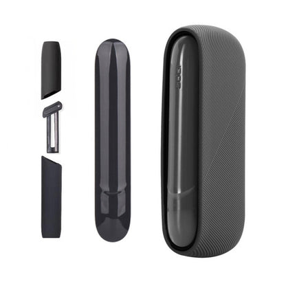 3 in 1 Cigarette Shell + Side Cover + Silicone Case for IQO 3.0 / 3.0 DUO(Black) - E Cigarette Accessories by buy2fix | Online Shopping UK | buy2fix