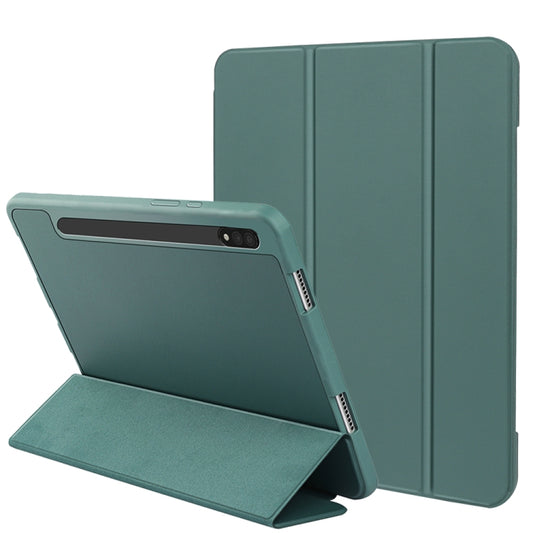 For Samsung Galaxy Tab S8 / X700 3-folding Honeycomb TPU Smart Leather Tablet Case(Green) - Galaxy Tab S7 by buy2fix | Online Shopping UK | buy2fix