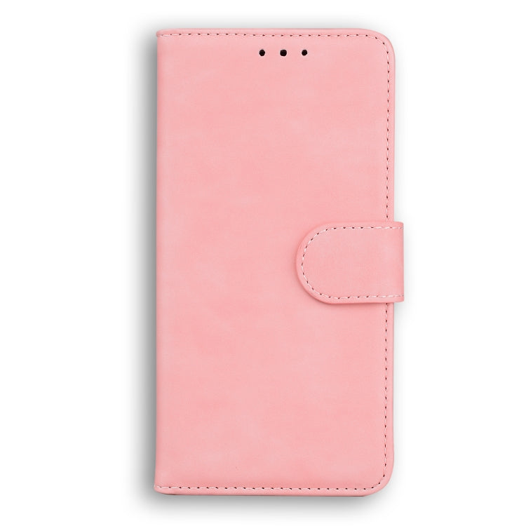 For Blackview A60 Pro Skin Feel Pure Color Flip Leather Phone Case(Pink) - More Brand by buy2fix | Online Shopping UK | buy2fix