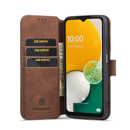 For Samsung Galaxy A13 5G DG.MING Retro Oil Edge Flip Leather Phone Case(Coffee) - Galaxy Phone Cases by DG.MING | Online Shopping UK | buy2fix