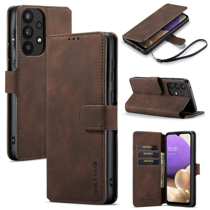 For Samsung Galaxy A33 5G DG.MING Retro Oil Edge Flip Leather Phone Case(Coffee) - Galaxy Phone Cases by DG.MING | Online Shopping UK | buy2fix