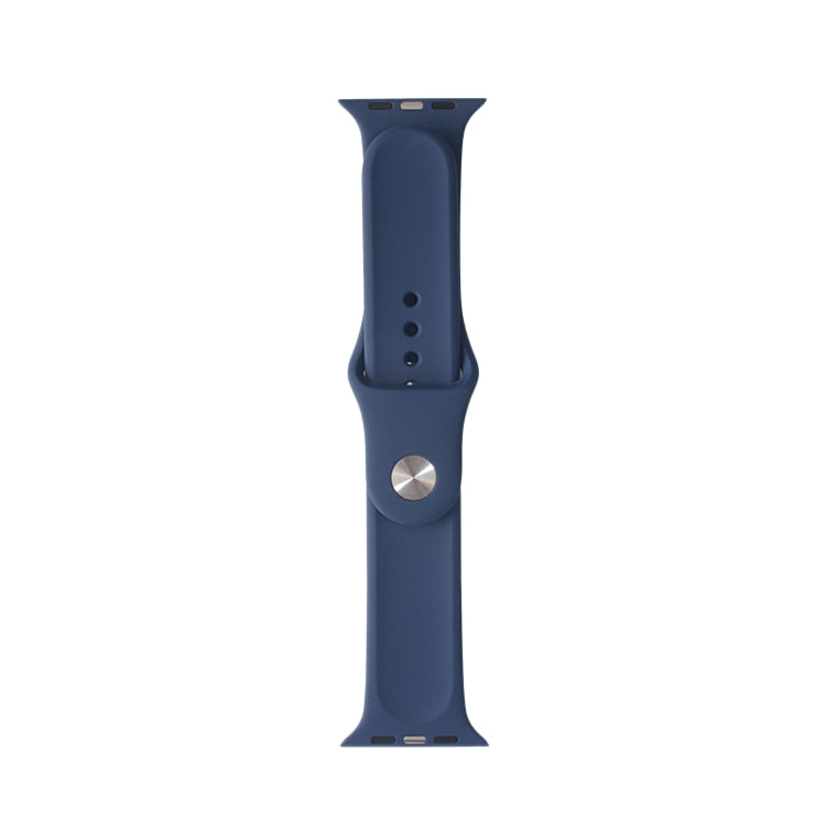 For Apple Watch Ultra 49mm&Watch Ultra 2 49mm / Series 9&8&7 45mm / SE 3&SE 2&6&SE&5&4 44mm / 3&2&1 42mm Mutural Liquid Silicone Watch Band(Blue) - Watch Bands by Mutural | Online Shopping UK | buy2fix