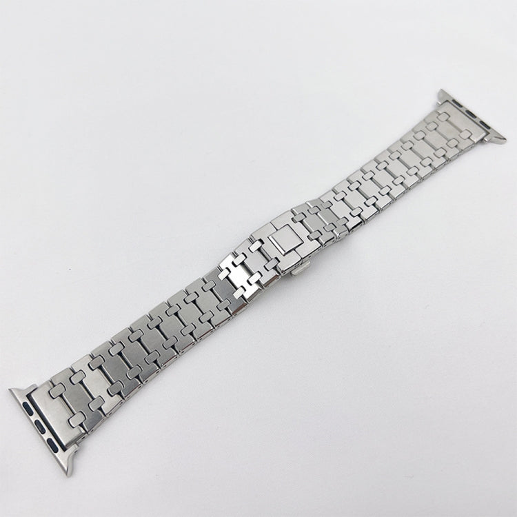 Oak Three Strains Metal Watch Band For Apple Watch Ultra 49mm&Watch Ultra 2 49mm / Series 9&8&7 45mm / SE 3&SE 2&6&SE&5&4 44mm / 3&2&1 42mm - Watch Bands by buy2fix | Online Shopping UK | buy2fix