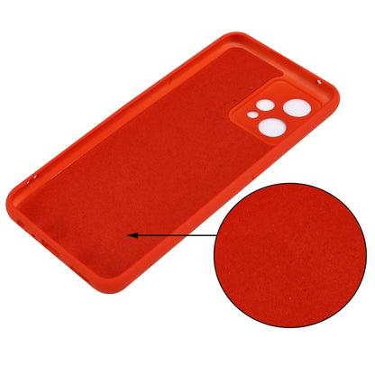 For OPPO Realme 9 Pro+ 5G Global Pure Color Liquid Silicone Shockproof Full Coverage Phone Case(Red) - Realme Cases by buy2fix | Online Shopping UK | buy2fix