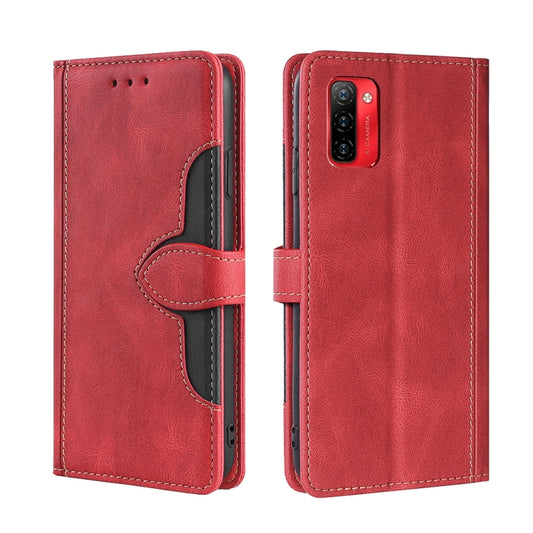 For Ulefone Note 12P Stitching Skin Feel Magnetic Buckle Horizontal Flip PU Leather Case(Red) - Ulefone Cases by buy2fix | Online Shopping UK | buy2fix