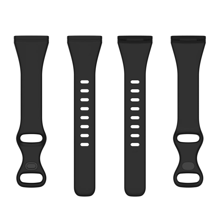 For Fitbit Versa 4 / Versa 3 / Sense Universal TPU Watch Band, Size:L(Black) - Watch Bands by buy2fix | Online Shopping UK | buy2fix