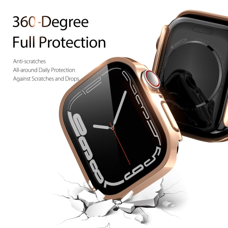 DUX DUCIS Electroplated PC Watch Case For Apple Watch Series 9 / 8 / 7 45mm(Rose Gold) - Watch Cases by DUX DUCIS | Online Shopping UK | buy2fix