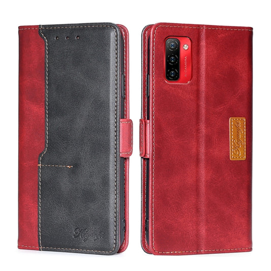 For Ulefone Note 12P Contrast Color Side Buckle Leather Phone Case(Red + Black) - Ulefone Cases by buy2fix | Online Shopping UK | buy2fix