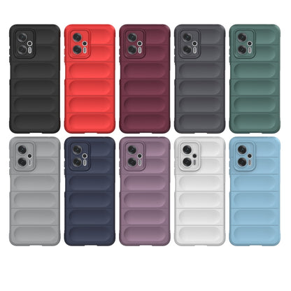 For Xiaomi Redmi Note 11T Pro Magic Shield TPU + Flannel Phone Case(Red) - Xiaomi Cases by buy2fix | Online Shopping UK | buy2fix