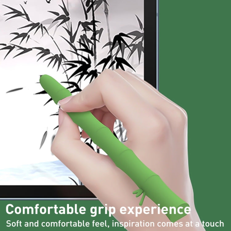 For Samsung Galaxy Tab S7/S7+/S8/S8+ LOVE MEI Bamboo Liquid Silicone Gel Stylus Pen Protective Case(Light Green) - Pencil Accessories by LOVE MEI | Online Shopping UK | buy2fix