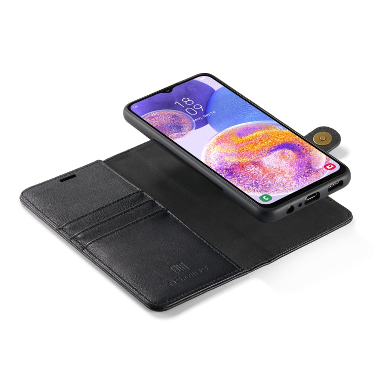 For Samsung Galaxy A23 5G DG.MING Crazy Horse Texture Detachable Magnetic Leather Phone Case(Black) - Galaxy Phone Cases by DG.MING | Online Shopping UK | buy2fix