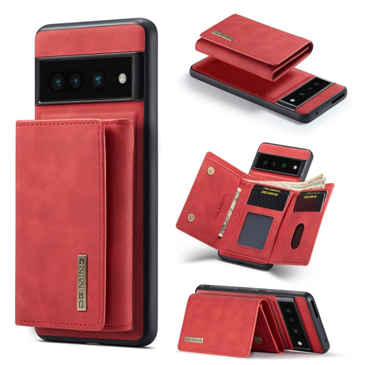 For Google Pixel 7 Pro 5G DG.MING M1 Series 3-Fold Multi Card Wallet + Magnetic Phone Case(Red) - Google Cases by DG.MING | Online Shopping UK | buy2fix