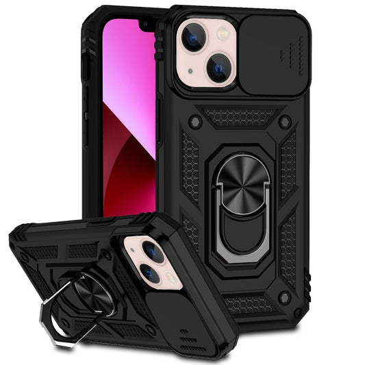 For iPhone 14 Sliding Camshield Holder Phone Case (Black) - iPhone 14 Cases by buy2fix | Online Shopping UK | buy2fix