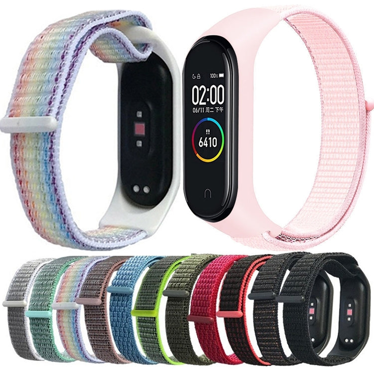 For Xiaomi Mi Band 7 Nylon Weave Watch Band(Rainbow Colors) - Watch Bands by buy2fix | Online Shopping UK | buy2fix