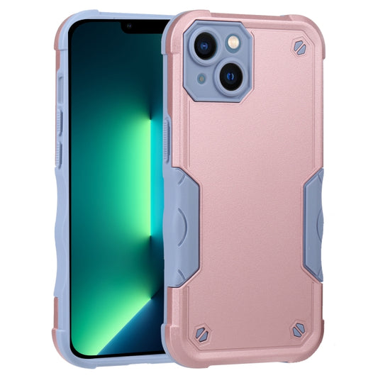 For iPhone 14 Non-slip Shockproof Armor Phone Case (Rose Gold) - iPhone 14 Cases by buy2fix | Online Shopping UK | buy2fix