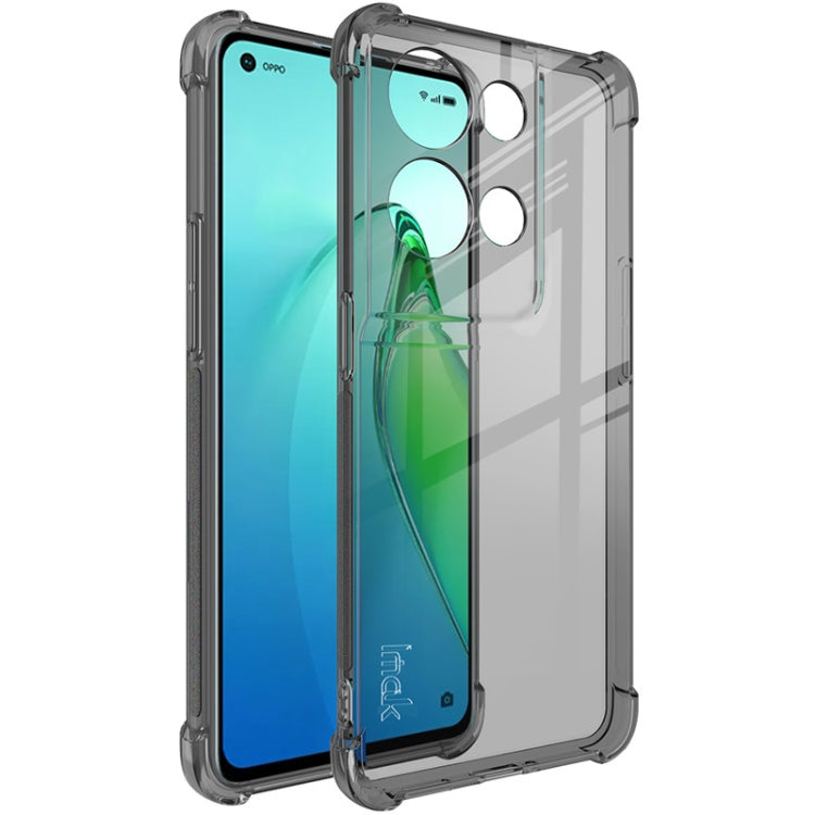 For OPPO Reno8 Pro+ 5G / Reno8 Pro 5G Global IMAK All-inclusive Shockproof Airbag TPU Case with Screen Protector (Transparent Black) - OPPO Cases by imak | Online Shopping UK | buy2fix