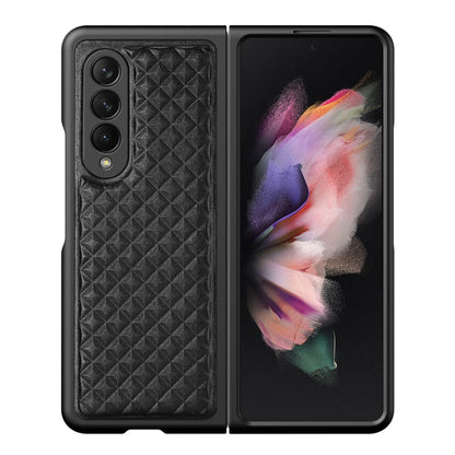 For Samsung Galaxy Z Fold3 5G DUX DUCIS Venice Series Shockproof Genuine Leather Phone Case(Black) - Galaxy Phone Cases by DUX DUCIS | Online Shopping UK | buy2fix