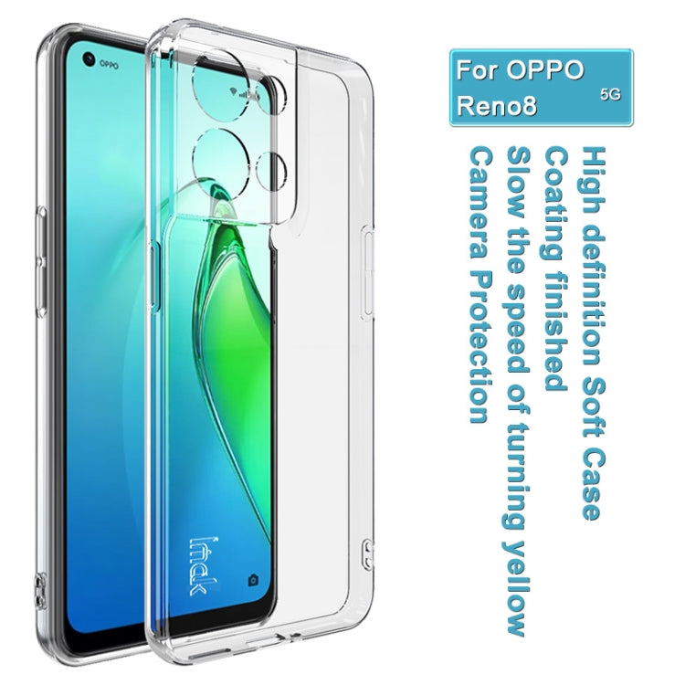 For OPPO Reno8 5G Global IMAK UX-10 Series Shockproof TPU Phone Case(Transparent) - OPPO Cases by imak | Online Shopping UK | buy2fix