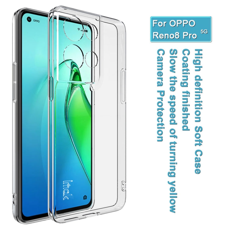 For OPPO Reno8 Pro 5G IMAK UX-10 Series Shockproof TPU Phone Case(Transparent) - OPPO Cases by imak | Online Shopping UK | buy2fix