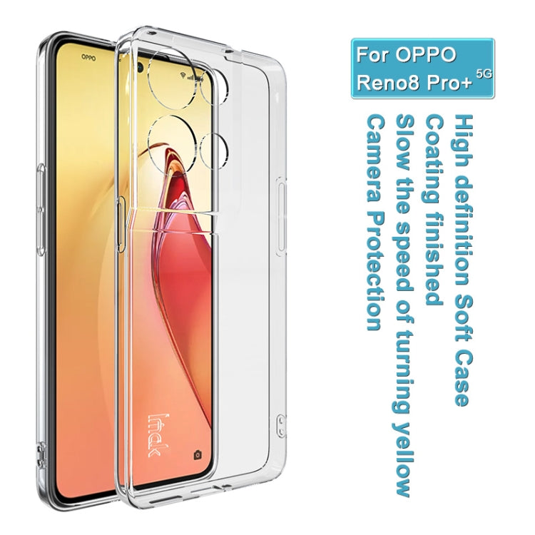 For OPPO Reno8 Pro+ 5G Global IMAK UX-10 Series Shockproof TPU Phone Case(Transparent) - OPPO Cases by imak | Online Shopping UK | buy2fix