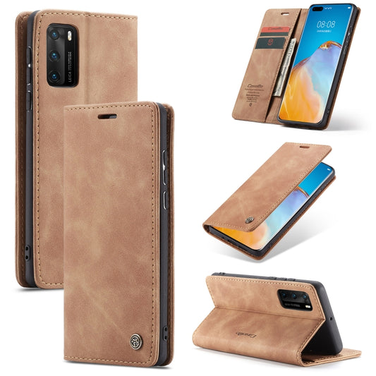 For Huawei P40 CaseMe-013 Multifunctional Horizontal Flip Leather Case with Card Slot & Holder & Wallet(Brown) - Huawei Cases by CaseMe | Online Shopping UK | buy2fix