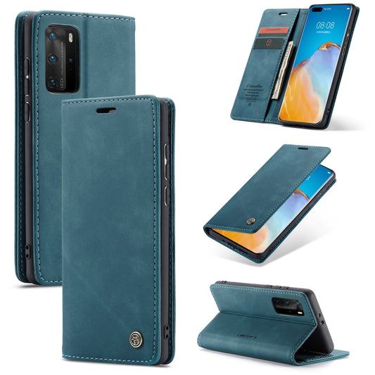 For Huawei P40 Pro CaseMe-013 Multifunctional Horizontal Flip Leather Case with Card Slot & Holder & Wallet(Blue) - Huawei Cases by CaseMe | Online Shopping UK | buy2fix