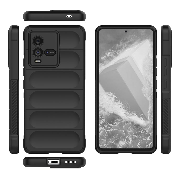 For vivo iQOO 10 5G Magic Shield TPU + Flannel Phone Case(Grey) - vivo Cases by buy2fix | Online Shopping UK | buy2fix