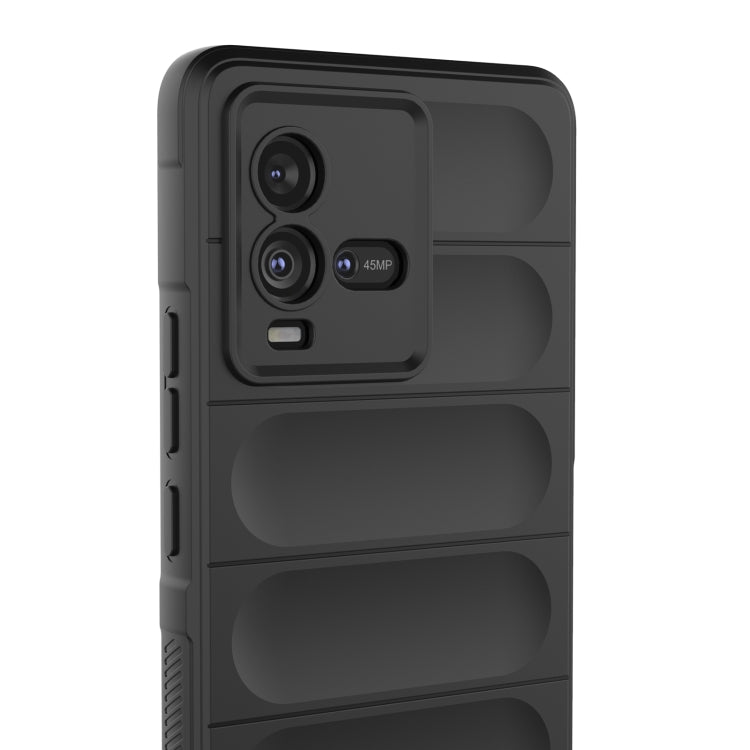 For vivo iQOO 10 5G Magic Shield TPU + Flannel Phone Case(Dark Grey) - vivo Cases by buy2fix | Online Shopping UK | buy2fix