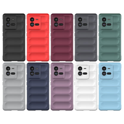 For vivo iQOO 10 Pro 5G Magic Shield TPU + Flannel Phone Case(Dark Grey) - vivo Cases by buy2fix | Online Shopping UK | buy2fix