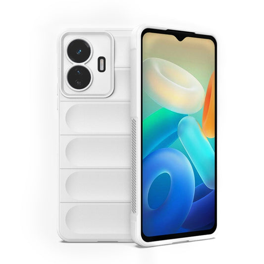 For vivo Y77 5G Global Magic Shield TPU + Flannel Phone Case(White) - vivo Cases by buy2fix | Online Shopping UK | buy2fix