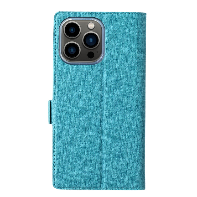For iPhone 13 Pro ViLi K Series Dual-side Buckle Magsafe Leather Phone Case (Blue) - iPhone 13 Pro Cases by ViLi | Online Shopping UK | buy2fix