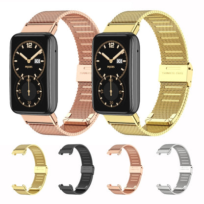 For Xiaomi Mi Band 7 Pro Mijobs Milan Buckle Stainless Steel Watch Band(Rose Gold) - Watch Bands by MIJOBS | Online Shopping UK | buy2fix