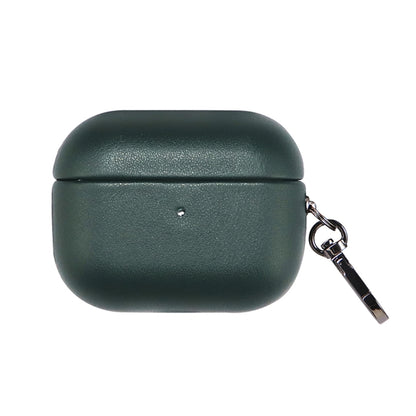 For Apple AirPods Pro PU Leather Wireless Bluetooth Earphone Protective Case(Dark Green) - For AirPods Pro by buy2fix | Online Shopping UK | buy2fix