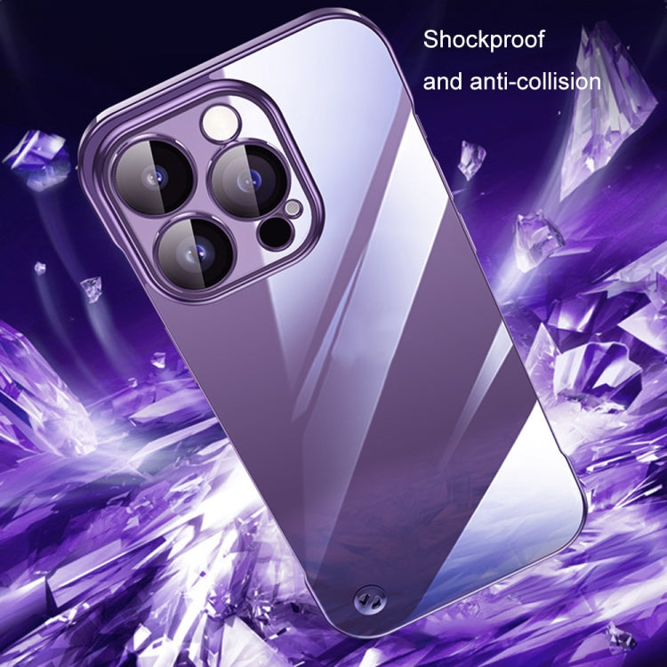 For iPhone 12 Pro Electroplating Frameless Clear PC Phone Case(Silver) - iPhone 12 / 12 Pro Cases by buy2fix | Online Shopping UK | buy2fix