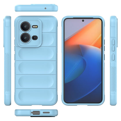 For vivo V25 5G Global Magic Shield TPU + Flannel Phone Case(Light Blue) - vivo Cases by buy2fix | Online Shopping UK | buy2fix