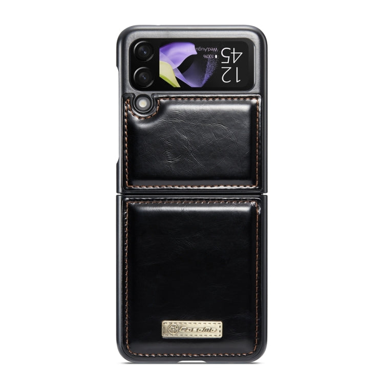 For Samsung Galaxy Z Flip4 CaseMe 003 Crazy Horse Texture Leather Phone Case(Black) - Galaxy Z Flip4 5G Cases by CaseMe | Online Shopping UK | buy2fix