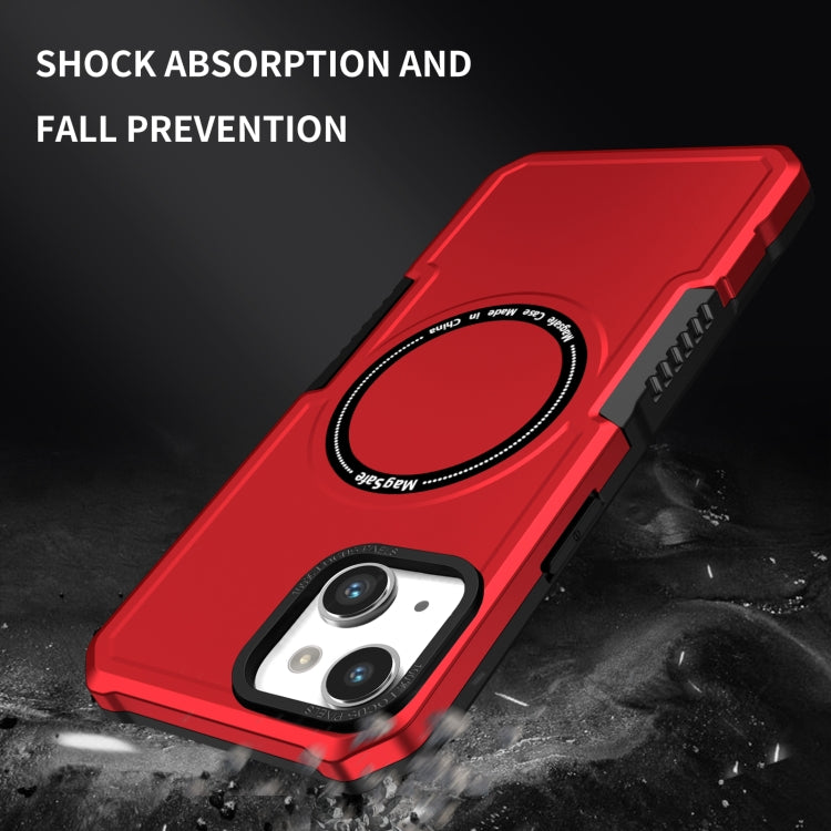 For iPhone 14 MagSafe Shockproof Armor Phone Case(Red) - iPhone 14 Cases by buy2fix | Online Shopping UK | buy2fix