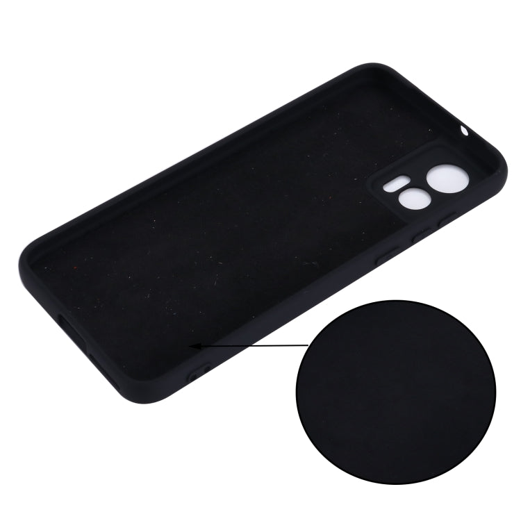 For Motorola Edge 30 Lite 5G / 30 Neo 5G Pure Color Liquid Silicone Shockproof Phone Case(Black) - Motorola Cases by buy2fix | Online Shopping UK | buy2fix