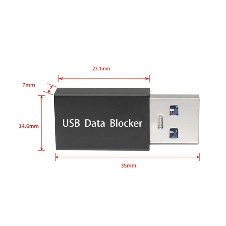 GEM02 USB Data Blocker Charging Connector(Silver) - Converter & Adapter by buy2fix | Online Shopping UK | buy2fix