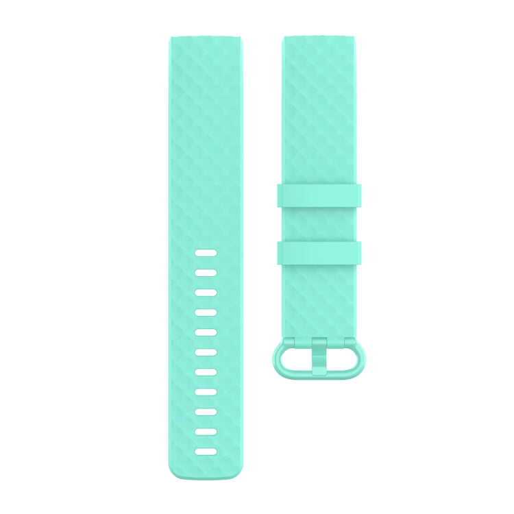 Color Buckle TPU Wrist Strap Watch Band for Fitbit Charge 4 / Charge 3 / Charge 3 SE, Size: S(Green) - Watch Bands by buy2fix | Online Shopping UK | buy2fix