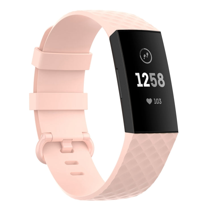 Color Buckle TPU Wrist Strap Watch Band for Fitbit Charge 4 / Charge 3 / Charge 3 SE, Size: L(Light Pink) - Watch Bands by buy2fix | Online Shopping UK | buy2fix