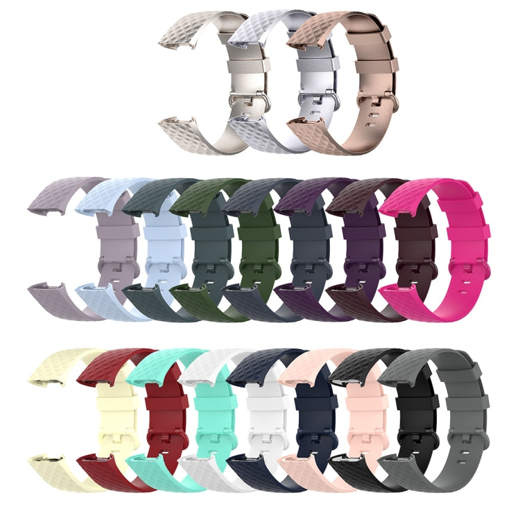 Color Buckle TPU Wrist Strap Watch Band for Fitbit Charge 4 / Charge 3 / Charge 3 SE, Size: L(Light Blue) - Watch Bands by buy2fix | Online Shopping UK | buy2fix