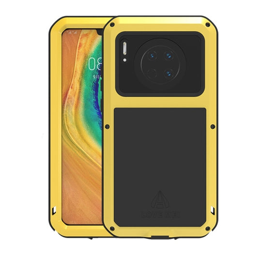 For Huawei Mate 30 LOVE MEI Metal Shockproof Waterproof Dustproof Protective Case(Yellow) - Huawei Cases by LOVE MEI | Online Shopping UK | buy2fix