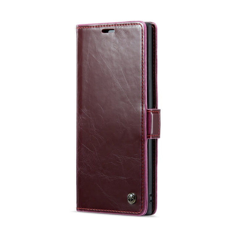 For Samsung Galaxy Note10+ CaseMe 003 Crazy Horse Texture Leather Phone Case(Wine Red) - Galaxy Phone Cases by CaseMe | Online Shopping UK | buy2fix