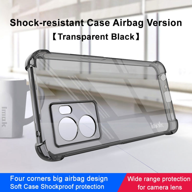 For OPPO K10 5G India/A77 5G 2022/A57 5G 2022 imak Shockproof Airbag TPU Phone Case(Transparent Black) - OPPO Cases by imak | Online Shopping UK | buy2fix