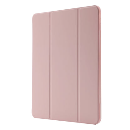 Skin Feel Pen Holder Tri-fold Tablet Leather Case For iPad Air 13 2024 / iPad Pro 12.9 2022 / 2021 / 2020 / 2018(Pink) - iPad Pro 12.9 (2022/2021) Cases by buy2fix | Online Shopping UK | buy2fix